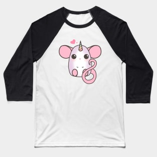 Cute Rat - Dumbo Unicorn Baseball T-Shirt